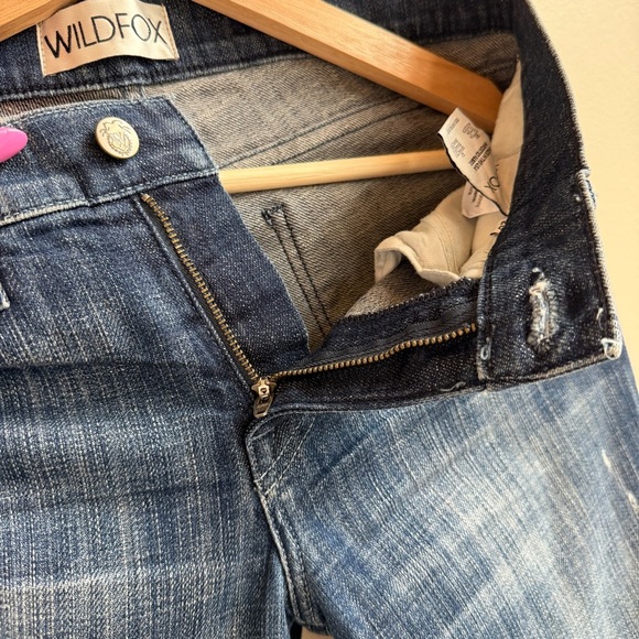 WildFox Dark Blue Distressed Skinny Jeans - Picture 9 of 14